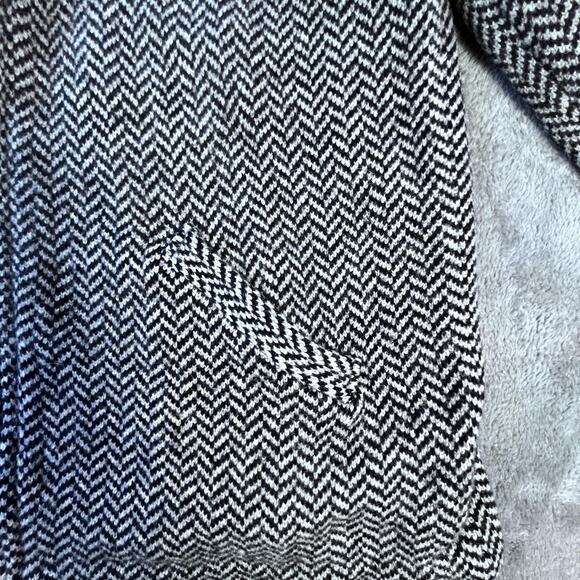 Lauren Ralph Lauren Zip Cardigan Sweater Womens Medium Lambswool Herringbone - Picture 4 of 13